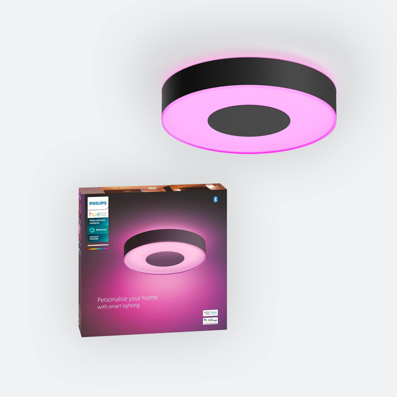 HBCL Hue White and Color Ambiance Xamento Black Medium Smart Ceiling Light